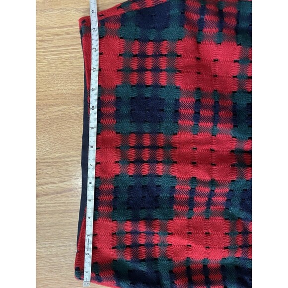 J Crew Red Green Holiday Lattice Print Wool Blend Pencil Skirt Size 6 - Picture 8 of 9